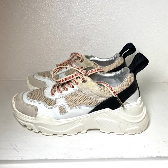 NEW Zadig & Voltaire Future Platform Chunky Sneakers 40 - Picture 3 of 7